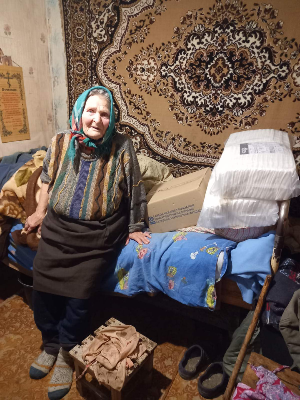 Карітас Суми надали гуманітарну допомогу бабусі з Великої Писарівки